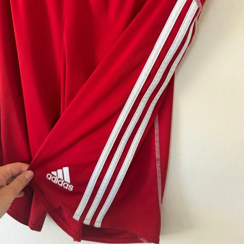 Red Adidas shorts